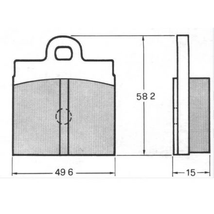 fékbetét T1 1 fül kocka ABS 111698151A